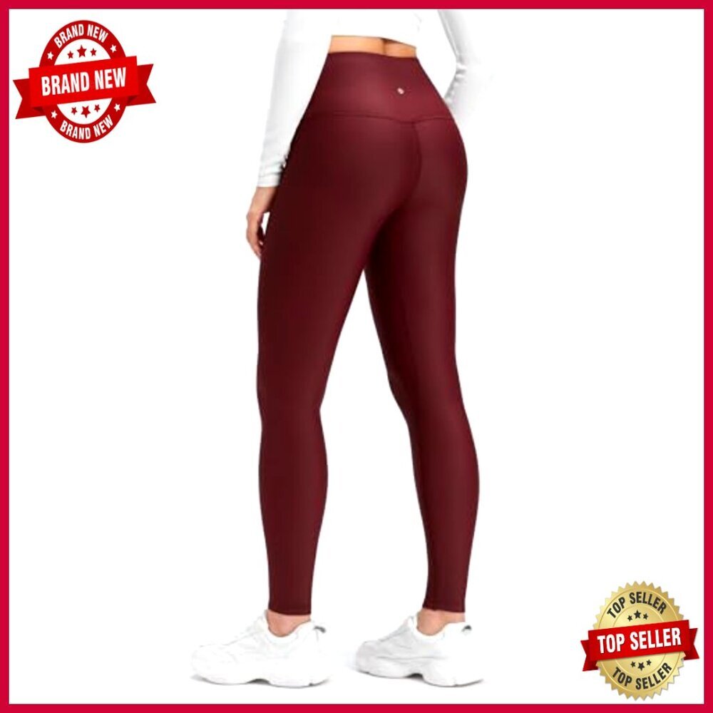 Fleece Lined Thermal Leggings 28" Inseam High Rise Workout Lounge - Picture 2 of 6